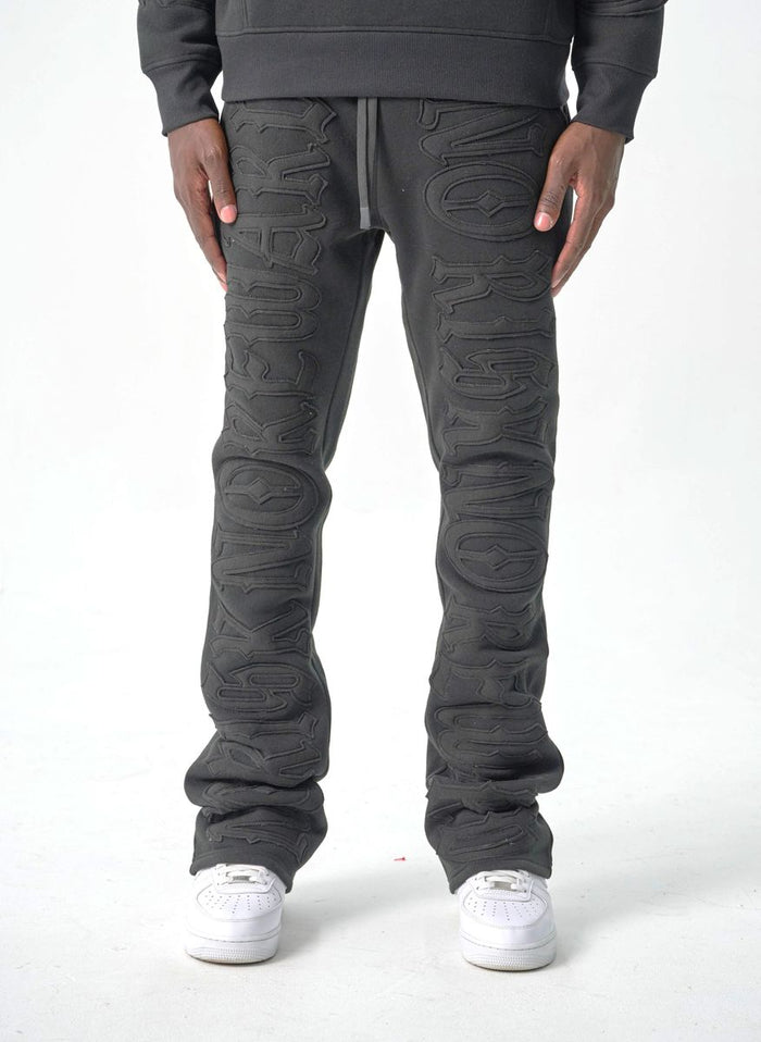 SPARK "NO RISK NO REWARD" FLEECE STACKED PANTS - S5301 - /BLACK