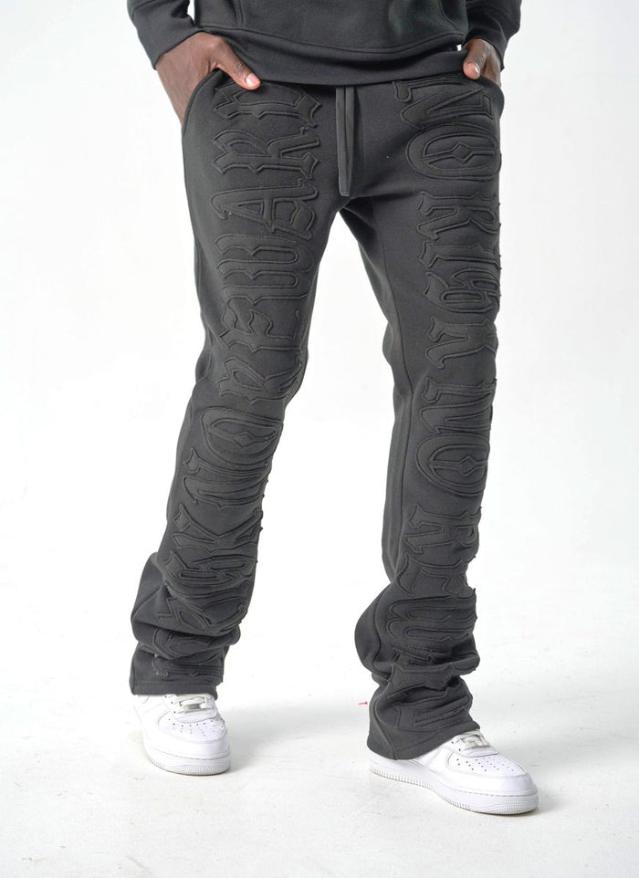 SPARK "NO RISK NO REWARD" FLEECE STACKED PANTS - S5301 - /BLACK
