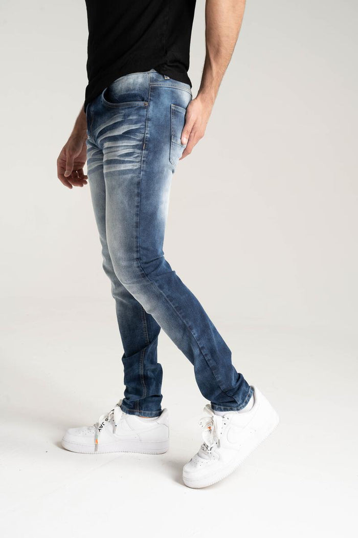 SPARK PREMIUM DENIM BASIC STRETCH JEANS - S3027 - MID SANDBLAST