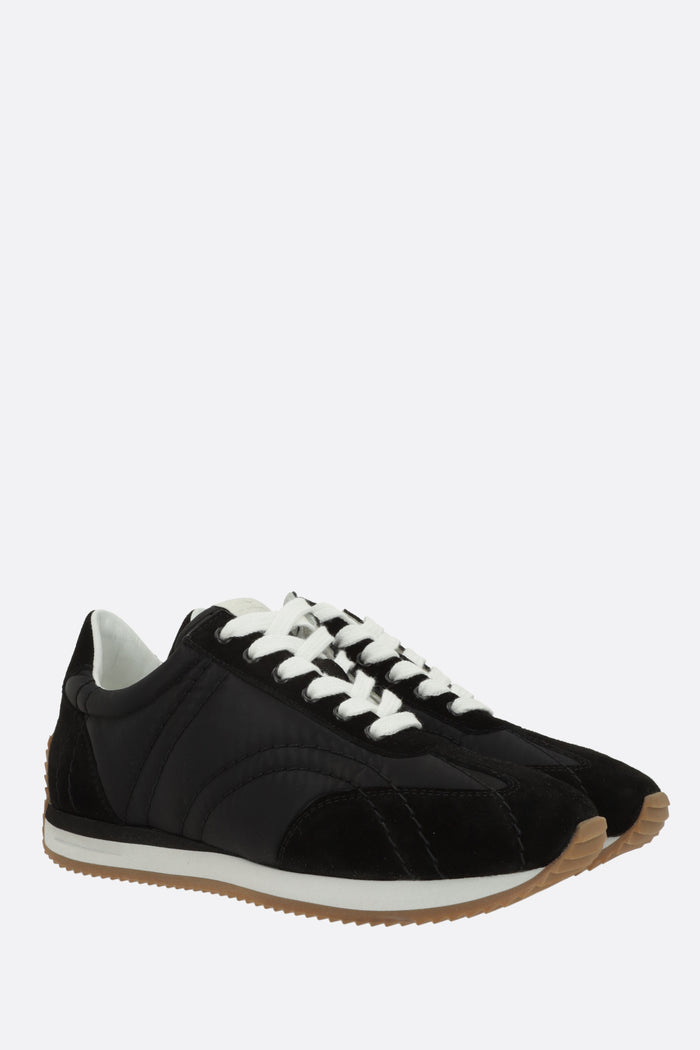 Sport sneakers in nylon and suede