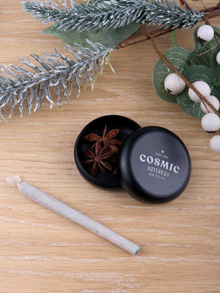 Stash Tin Round Aluminium | Black-Image 1