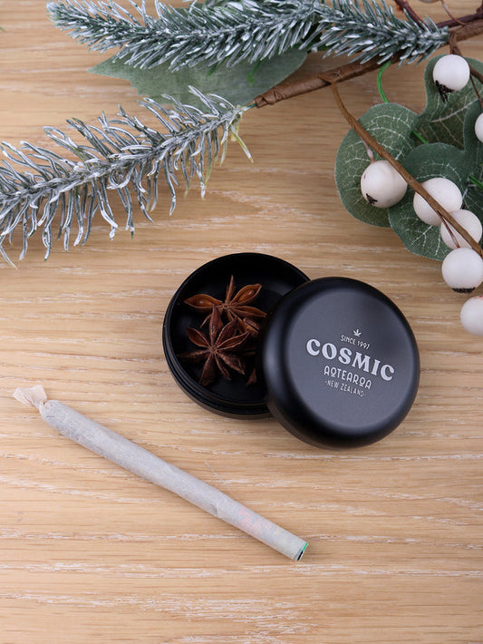 Stash Tin Round Aluminium | Black-Image 1