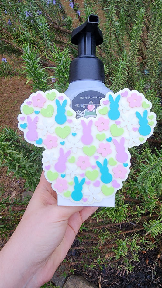 *STL FILE ONLY* Easter Peep Bunnies and Flowers Bath & Body Foam Soap Holder