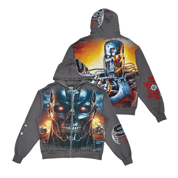 STRAY ZIPUP HOODIE - ST1542-CHARCOAL