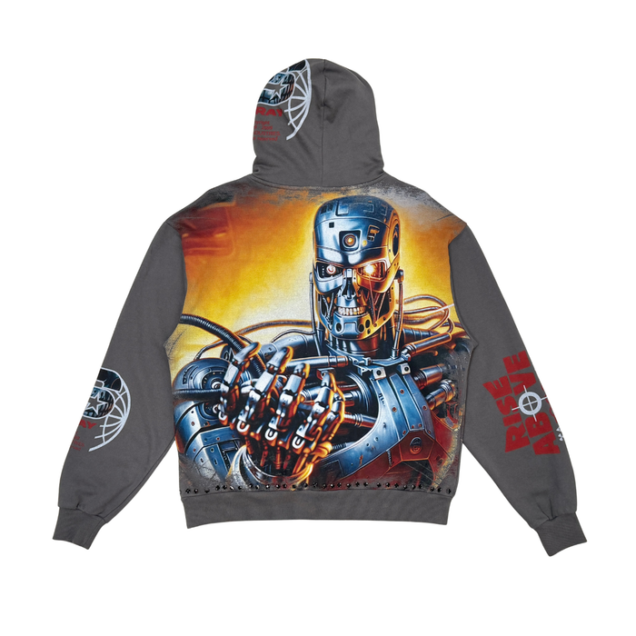 STRAY ZIPUP HOODIE - ST1542-CHARCOAL