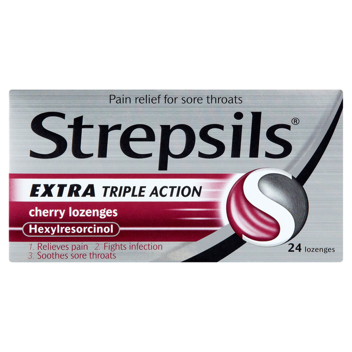 Strepsils Extra Triple Action Cherry Lozenges