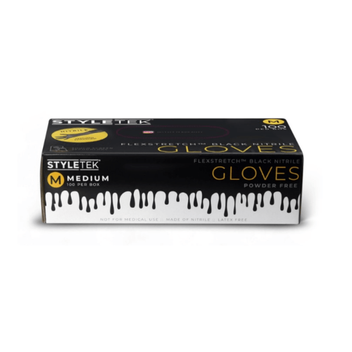 Styletek Black Nitrile Gloves 100pk (Runway) - Styletek | Available at Studio 360 Salon, Chatham, NJ