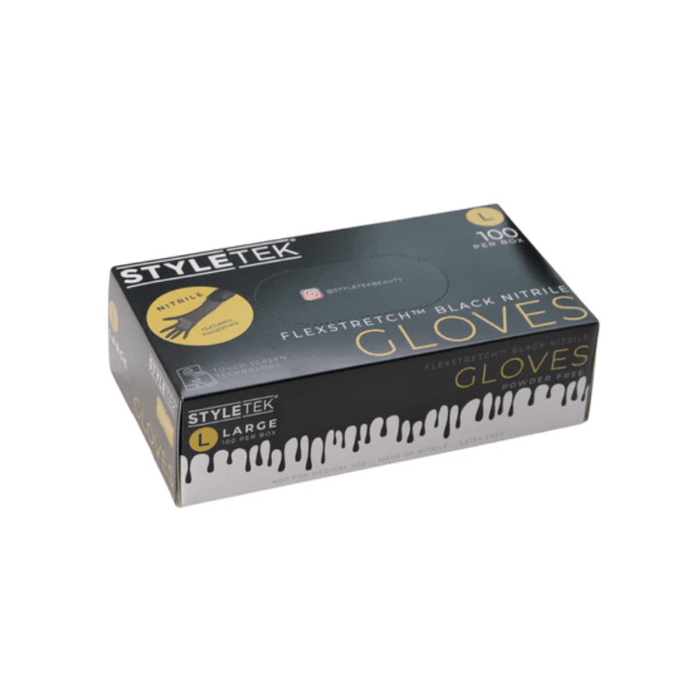 Styletek Black Nitrile Gloves 100pk (Runway) - Styletek | Available at Studio 360 Salon, Chatham, NJ