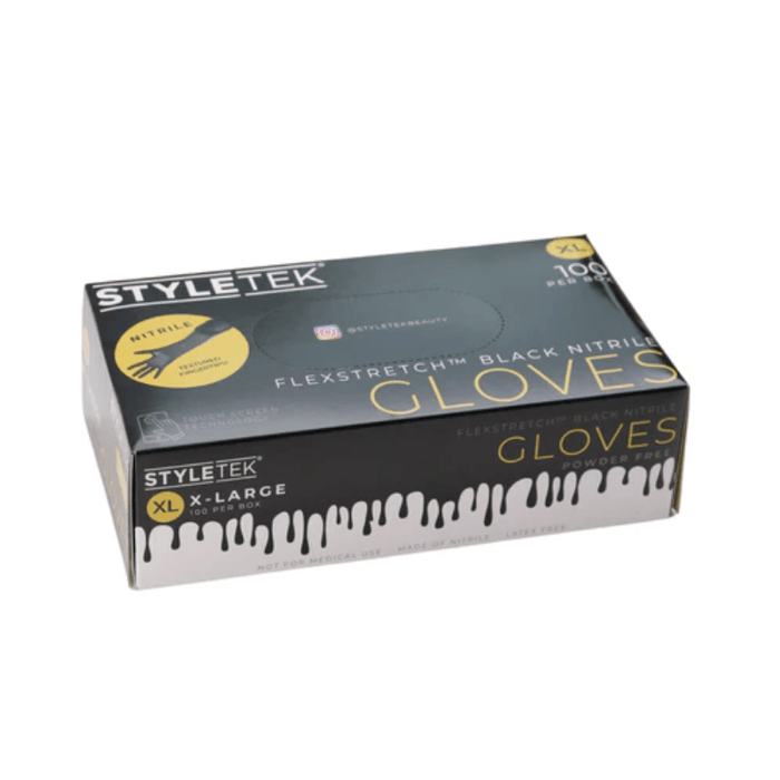 Styletek Black Nitrile Gloves 100pk (Runway) - Styletek | Available at Studio 360 Salon, Chatham, NJ