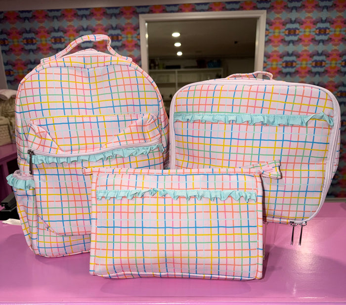 Sugar Bee Pink Plaid - Lunch Bag