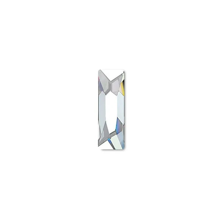 Swarovski Nail Art AB Cosmic Baguette Crystals 4pcs