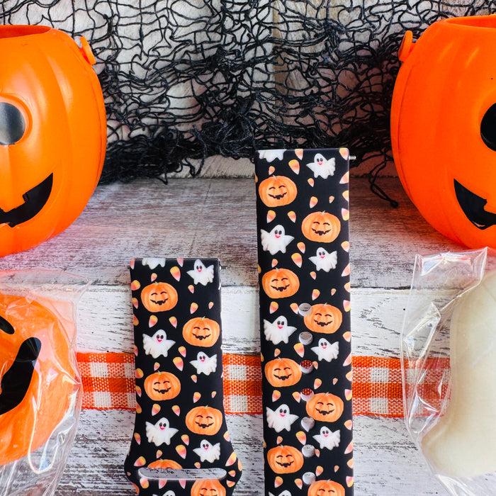 sweet and spooky samsung galaxy watch band 20mm silicone halloween print