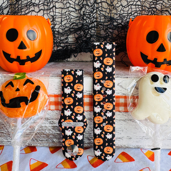 sweet and spooky samsung galaxy watch band 20mm silicone halloween print