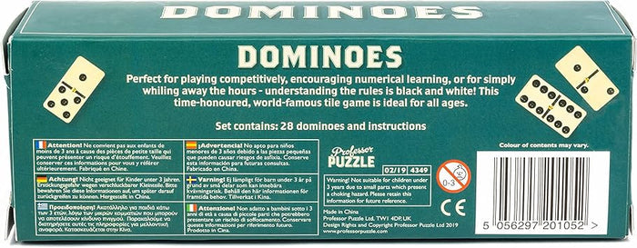 Professor Puzzle - Table Games - Dominoes - Back Of The BoxProfessor Puzzle - Table Games - Dominoes - Box