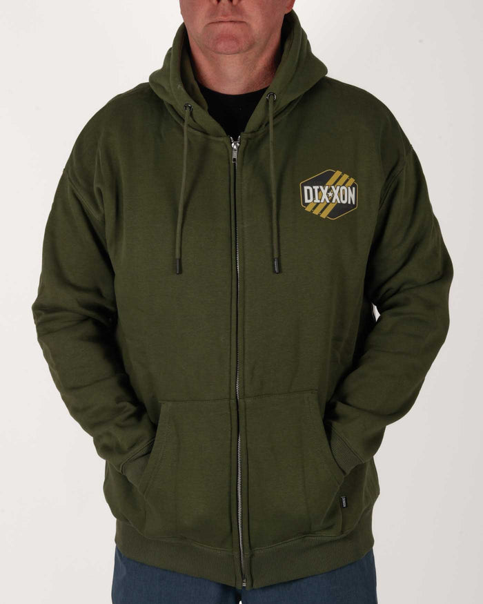 Tactical Badge Zip Up Hood OD Green