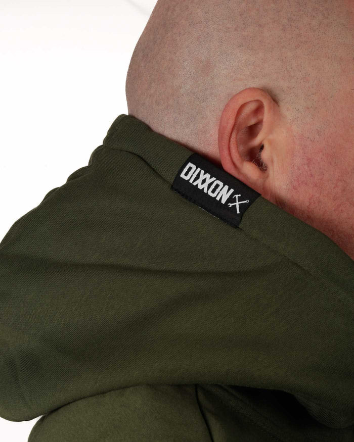 Tactical Badge Zip Up Hood OD Green