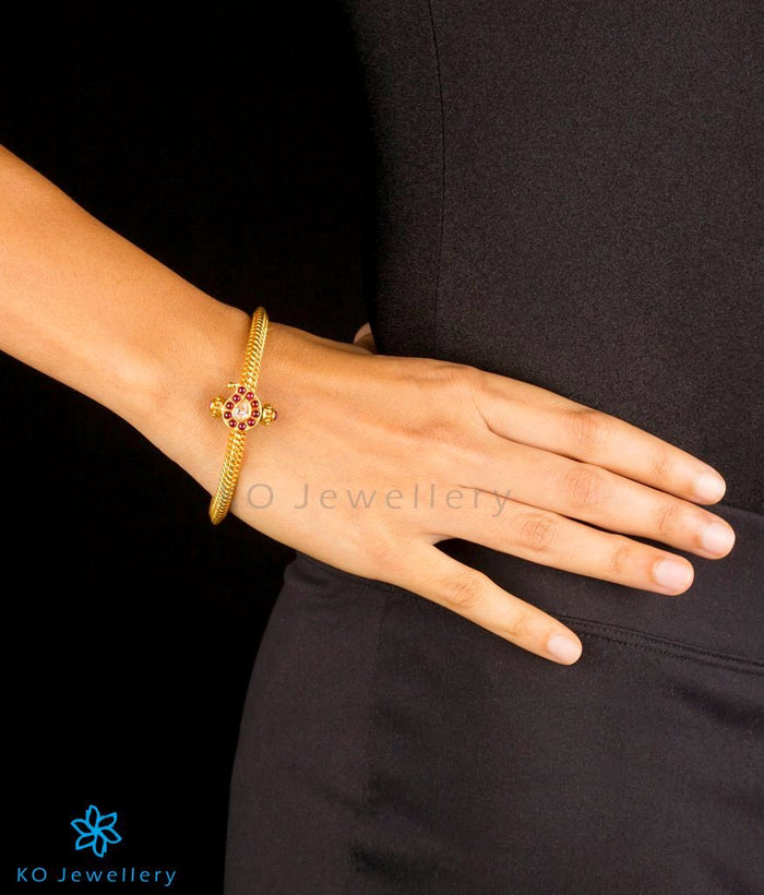 The Amra Antique Silver Golusu Bracelet - Single - (Size 2.2/2.4/2.6/2.8)