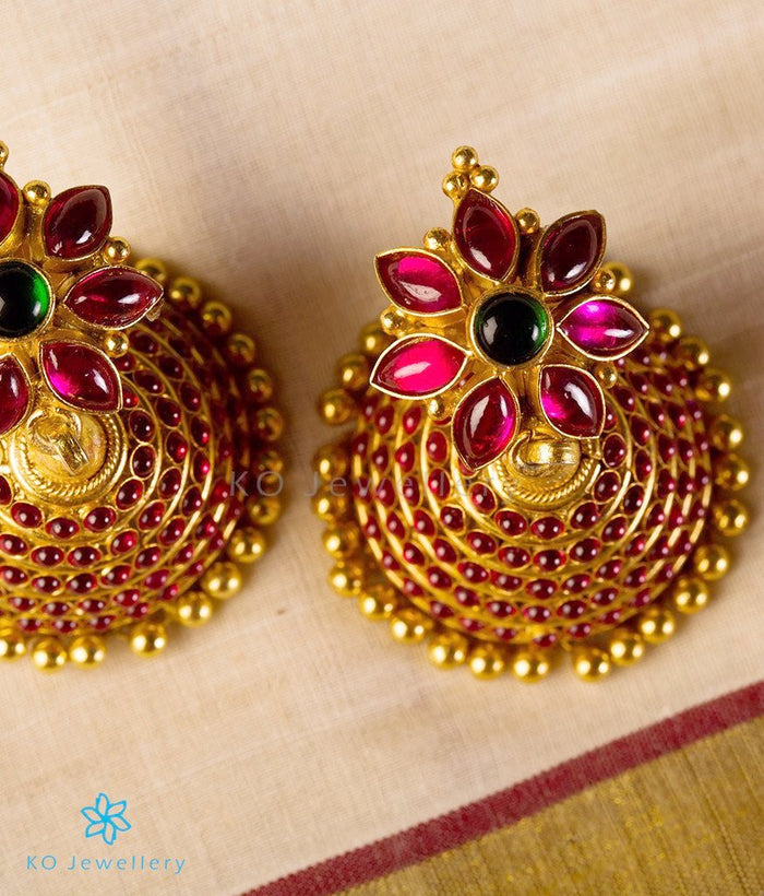 The Dyotis Silver Kempu Jhumka