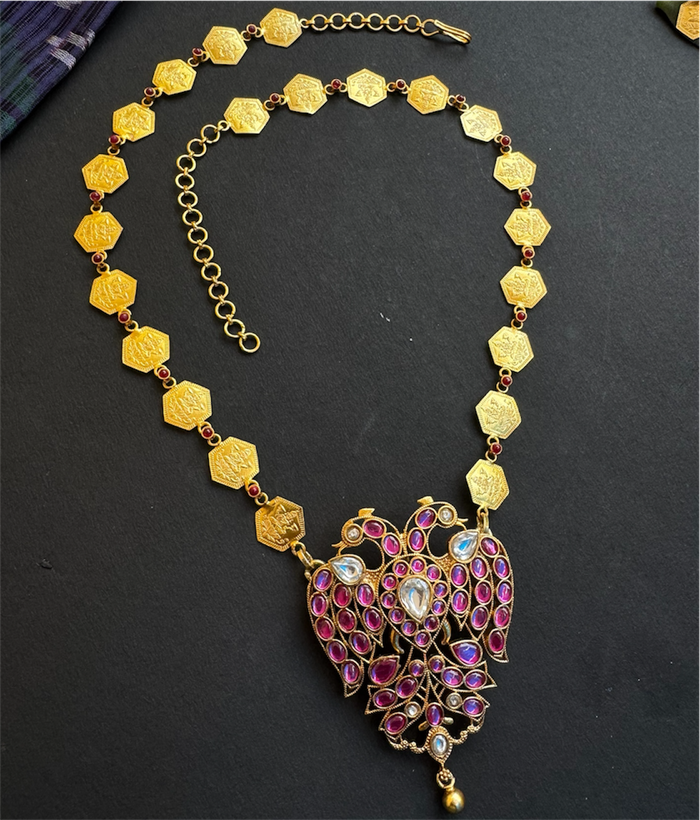 The Gandaberunda Polki Kasumala Necklace & Earrings