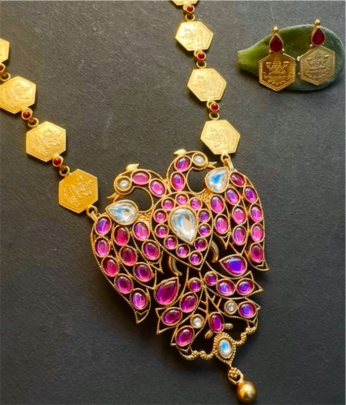 The Gandaberunda Polki Kasumala Necklace & Earrings