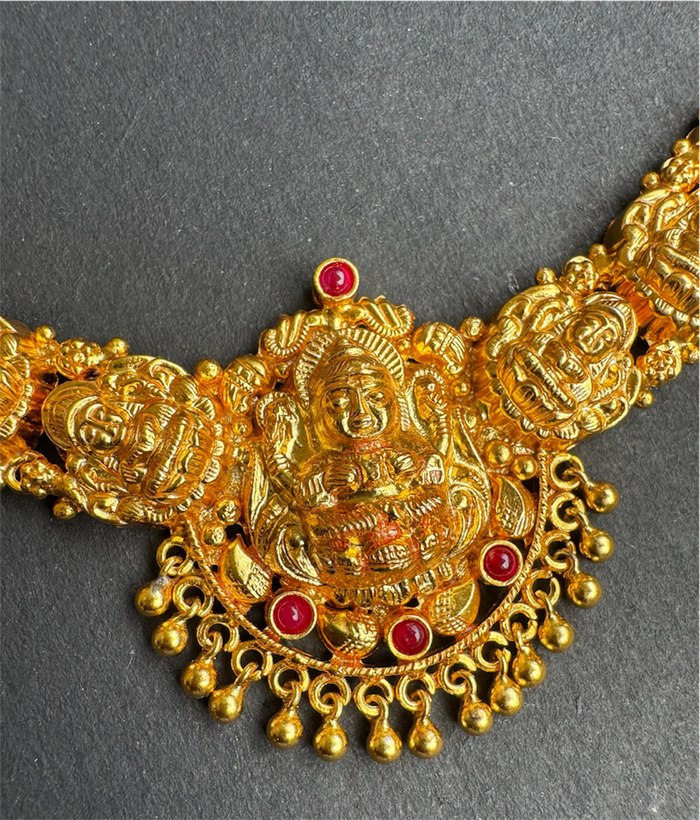 The Gayatri Silver Lakshmi Nakshi Necklace