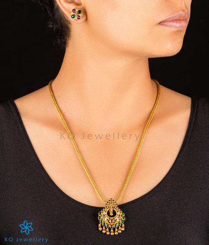 The Hridya Silver Pendant (Green)