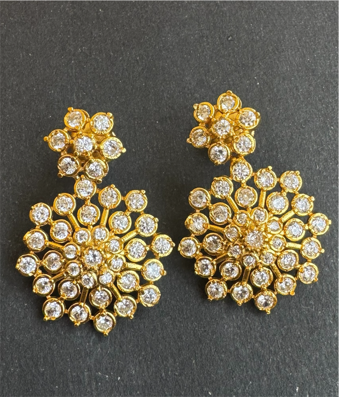 The Isharya Solitaire Diamond Silver Necklace & Earrings