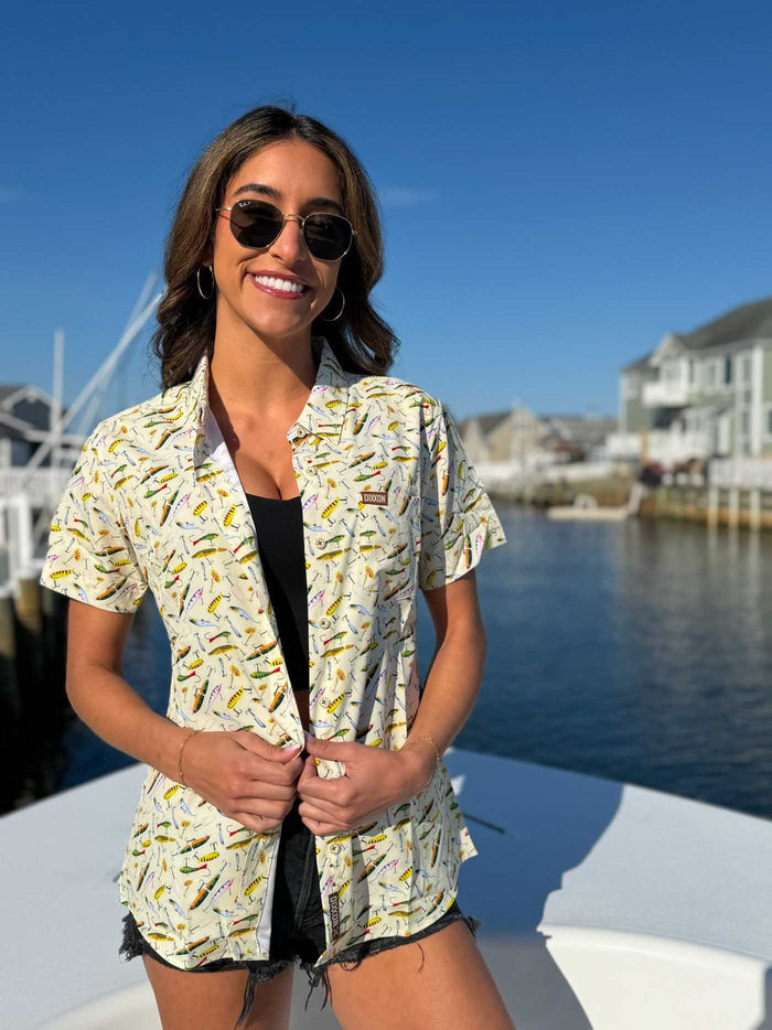 The Lure Women's Short Sleeve Party Shirt