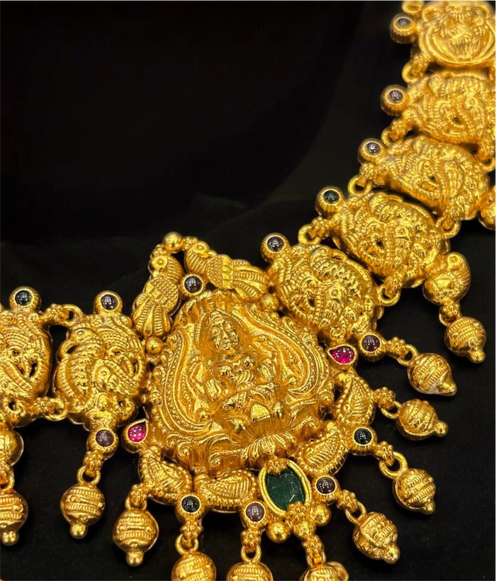The Padmamayura Silver Lakshmi Nakshi Necklace & Earrings
