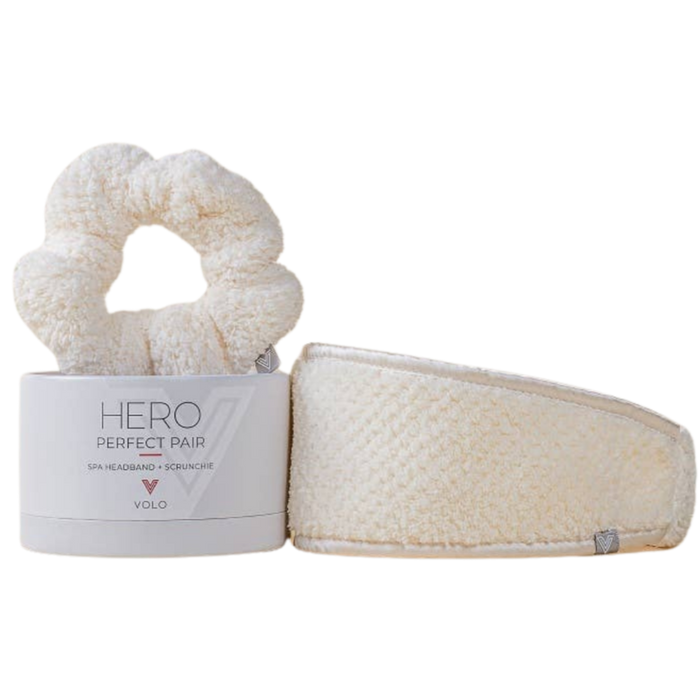 Cloud White Volo Hero Perfect Pair Scrunchie and Headband Set