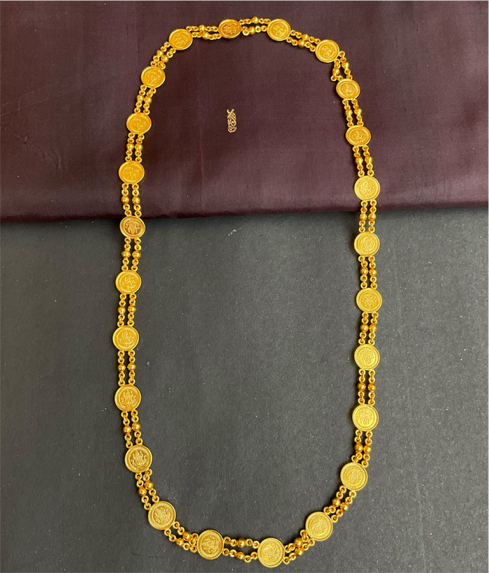 The Samriddhi Silver Lakshmi Kasumala Necklace & Earrings
