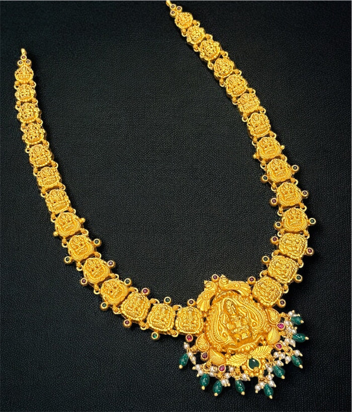 The Suprabha Silver Lakshmi Nakshi Necklace & Earrings