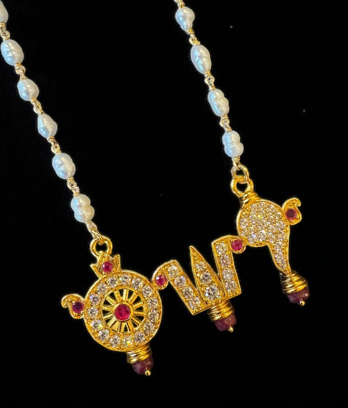 The Vajra Shankhu, Chakra Nama Pearl Silver Necklace