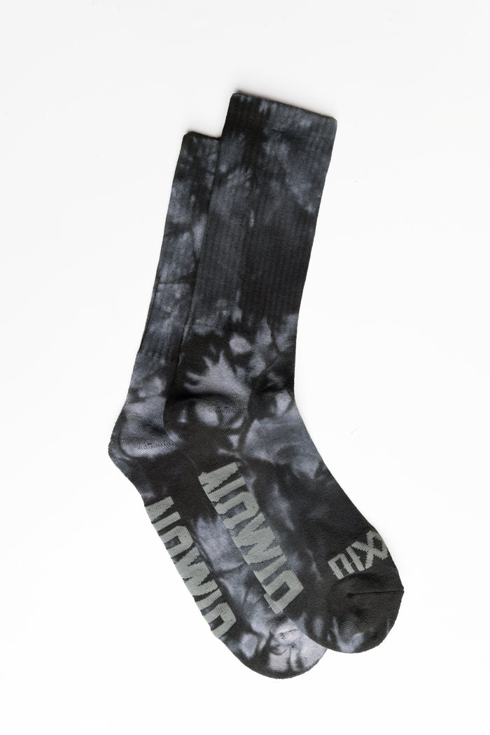 Tie Dye Crew Sock - Black