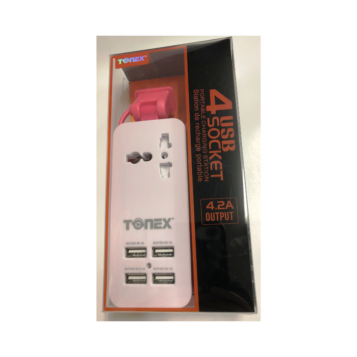 TONEX 4USB Travel Charger Power Station