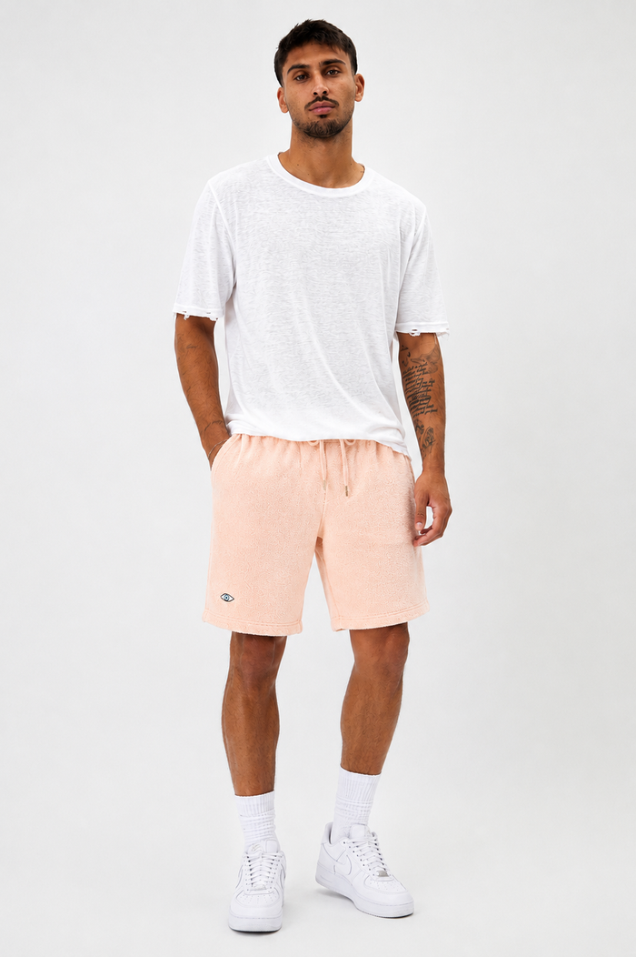 Towel Shorts - Light Peach