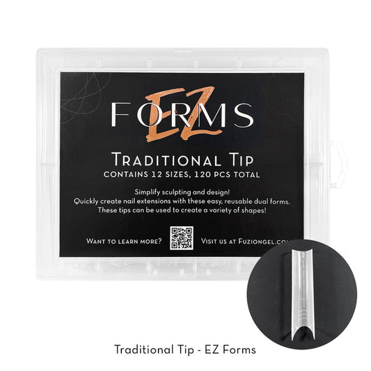 Traditional Tip EZ Forms | 120pc Box | EZ Forms by Fuzion
