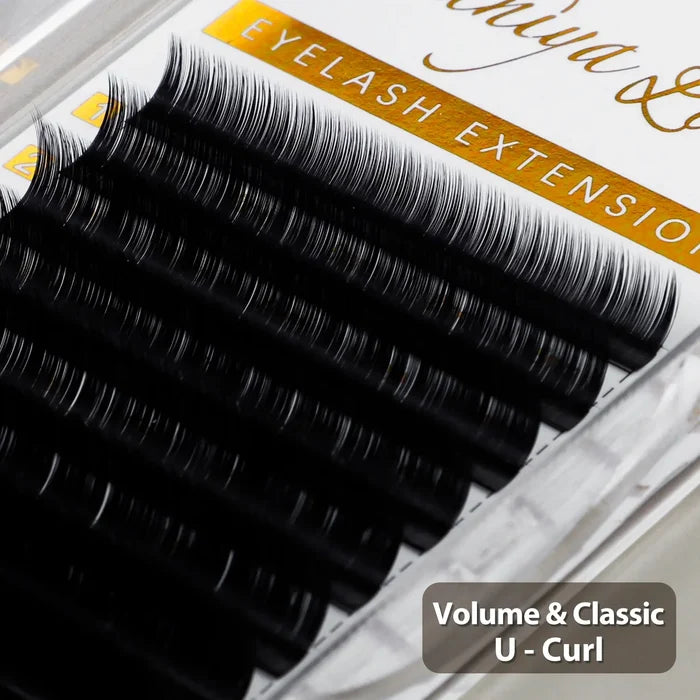 U Curl Lash Extensions | UJ UB UC UD Volume & Classic Mix Tray| Swaniya Lashes