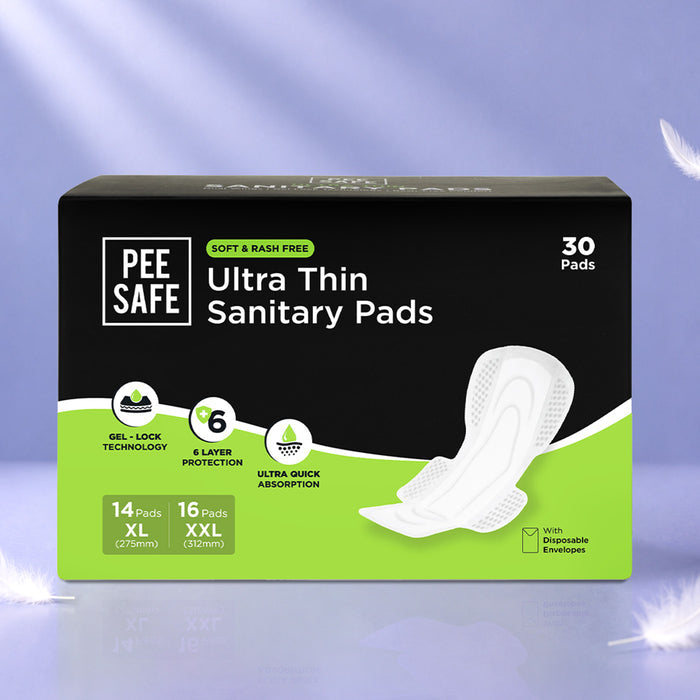 Pee Safe Ultra Thin Sanitary Pad (14 XL & 16 XXL)