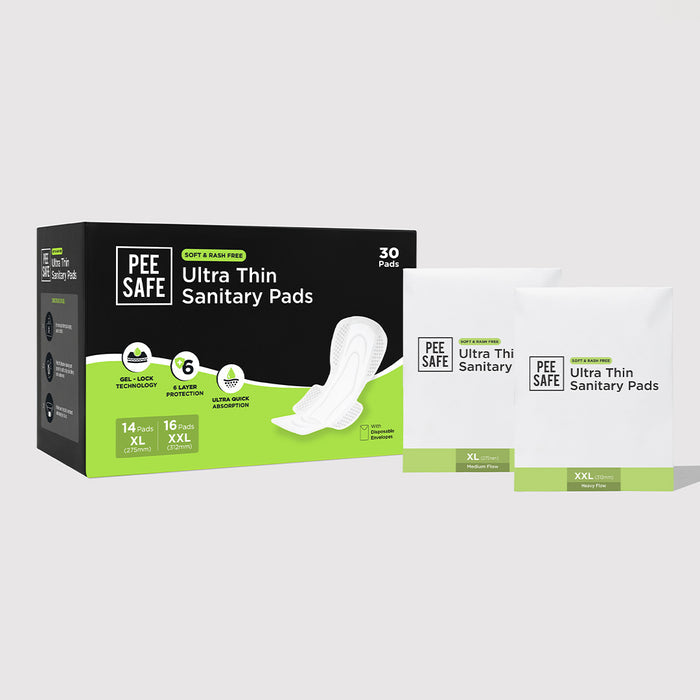 Pee Safe Ultra Thin Sanitary Pad (14 XL & 16 XXL)