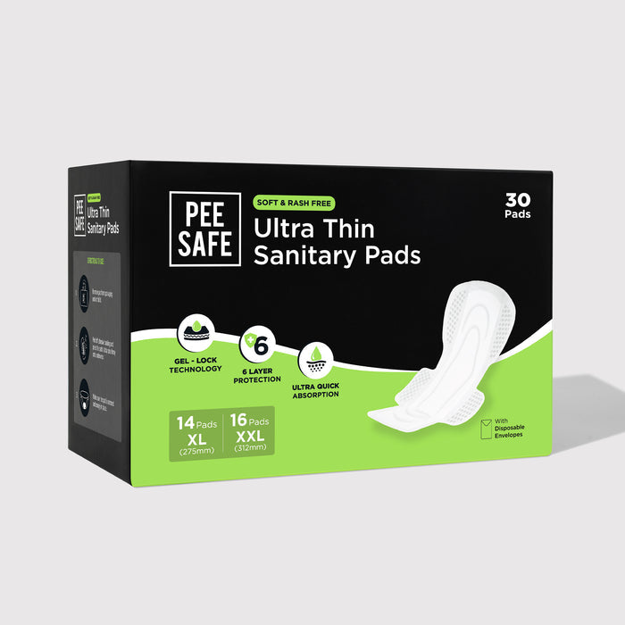 Pee Safe Ultra Thin Sanitary Pad (14 XL & 16 XXL)