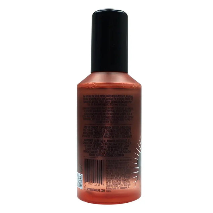 Bottle with a black cap on a white background