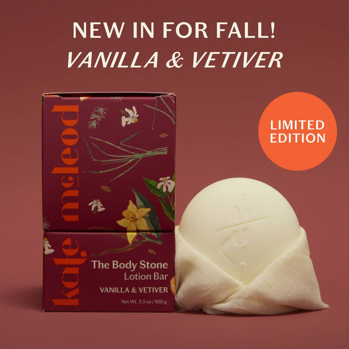 Kate Mcleod The Body Stone Lotion Bar Vanilla and Vetiver