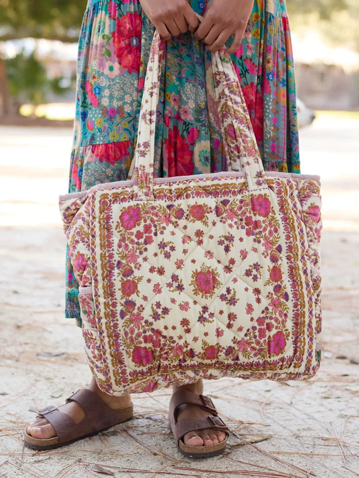 Velvet Tote Bag - Barcelona Mandala-view 3