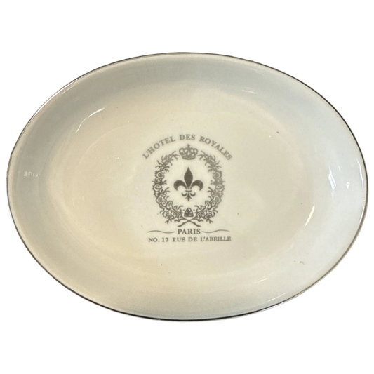 Vintage French Hotel Style Oval Trinket Dish