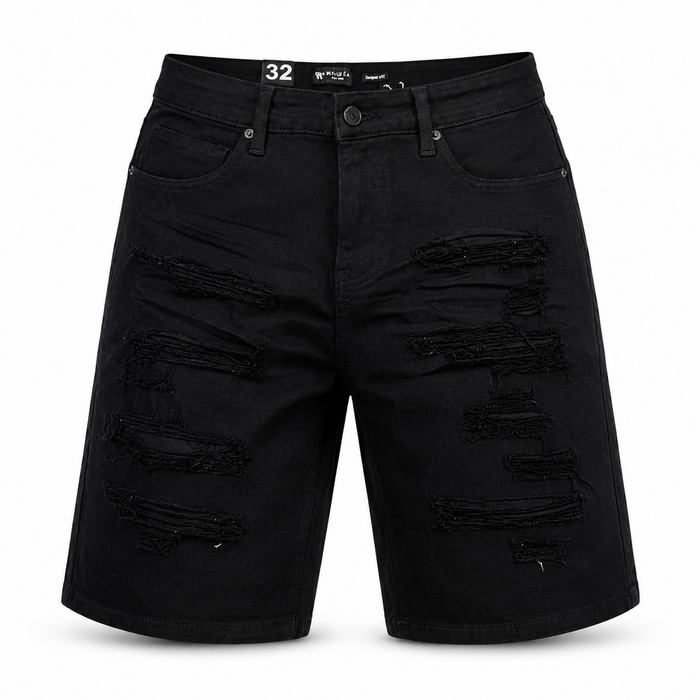 WAIMEA DENIM JEANS SHORT - M7616T - JET BLACK