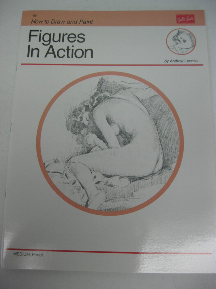 'How to Draw and Paint Figures In Action' by Andrew Loomis shows a sketch of a figure in a sitting position with a contemplative expression.