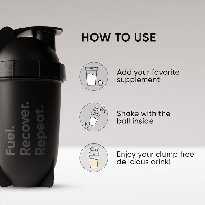 Wellbeing Nutrition Bullet Shaker ( Black )