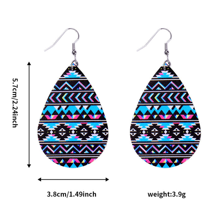 Wild Flowers Faux Leather Teardrop Ear Bling Two Styles Available