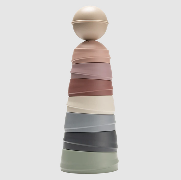 Wobbly Tower - Stacking Toy - Pastel Rainbow